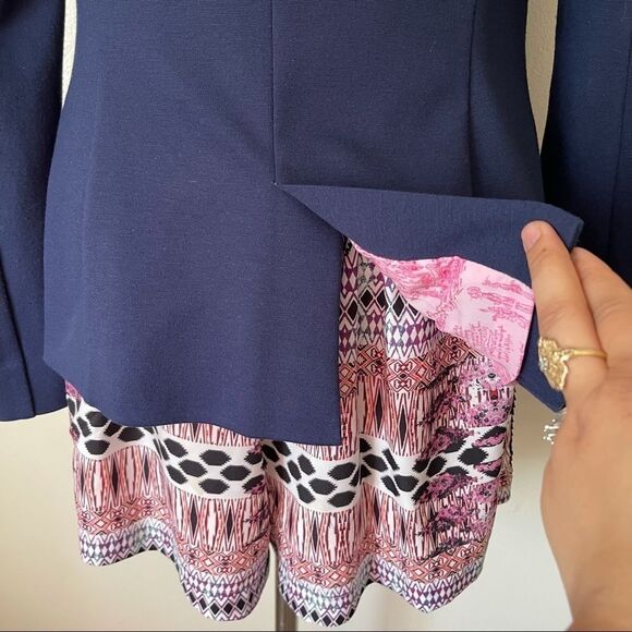 Lilly Pulitzer Navy Blue Button Blazer Preowned - Picture 8 of 9